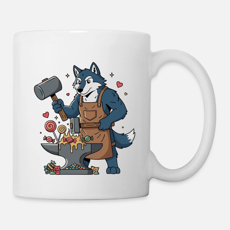 Wolfs Schmiede Geschmack - Tasse - Weiß