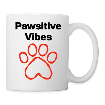 Pawsitive Vibes – Pfotenliebe - Mug blanc - blanc - Droite