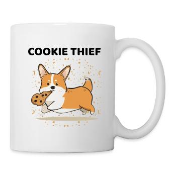 Corgi Cookie Thief Funny Dog Design - Mug - white - Right