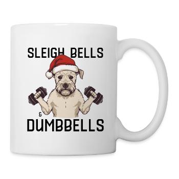 Design de Noël pour chiens de Sleigh Bells & Dumbbells - Mug blanc - blanc - Droite