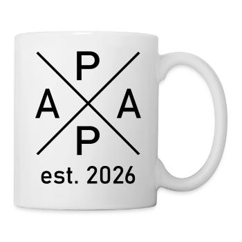 Papa est. 2026 - Tasse - Weiß - Rechts