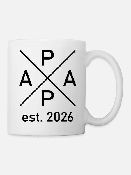 Papa est. 2026 - Tasse - Weiß