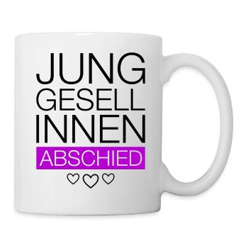 Junggesellinnen Abschied Herz - Tasse - Weiß - Rechts