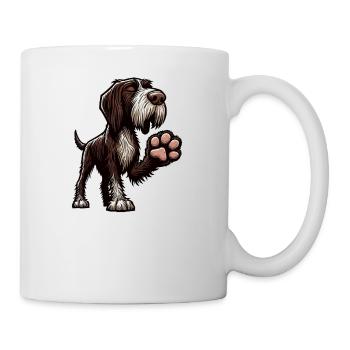 Sprich mit der Pfote Deutsch Drahthaar Drahthaare - Tasse - Weiß - Rechts