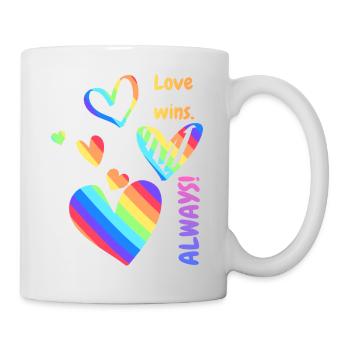 Pride / CSD / LGBTQ+ Design "love always wins" - Mug - white - Right