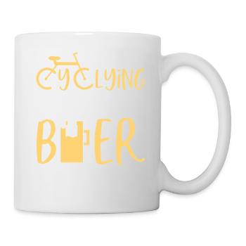 Cycling Pain Now Beer Later Funny Biker Graphic - Mug - white - Right
