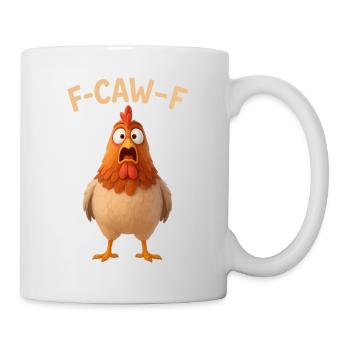 F-CAW-F Chicken - Funny Word Game - Chicken Meme - Mug - white - Right