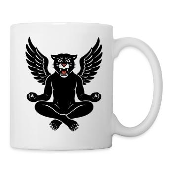 Winged Panther Zen Meditation - Mug - white - Right