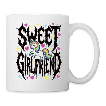 Freundin, Einhorn-Valentinstags-Paar - Tasse - Weiß - Rechts