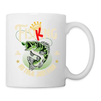 Fish King Angler Design - Tasse - Weiß - Rechts