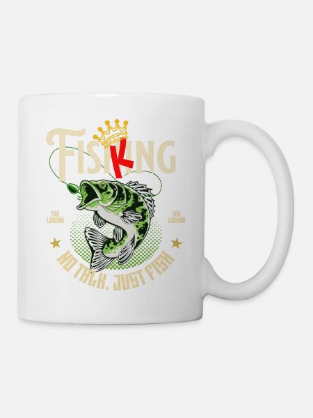 Fish King Angler Design - Tasse - Weiß