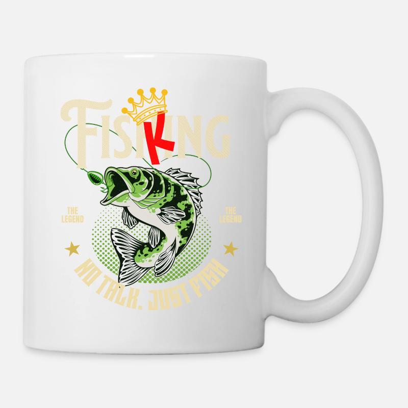 Fish King Angler Design - Tasse - Weiß