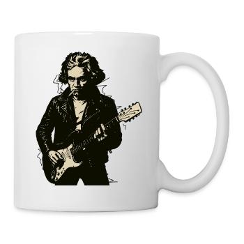 Beethoven en tant que rock star moderne - Mug blanc - blanc - Droite