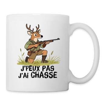 Hirschjäger, ich kann nicht, ich habe gejagt - Tasse - Weiß - Rechts