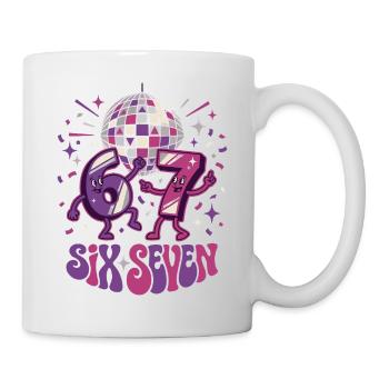 67 Six Seven Silvester 2026 Lustig Geschenk Meme - Tasse - Weiß - Rechts