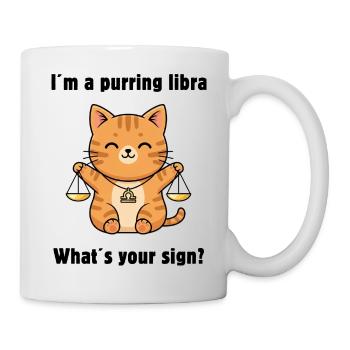 Zodiac sign Libra Cat – Cute Libra Zodiac - Mug - white - Right