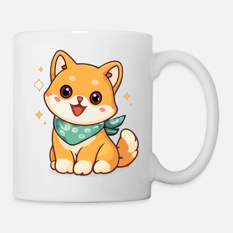 Cat lover with bandana - Mug - white