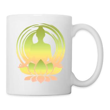 Pastell Buddha im Lotusstempel - Tasse - Weiß - Rechts