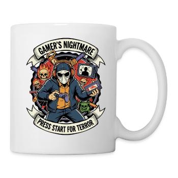 Gamer Press Start Terror - Mug - white - Right