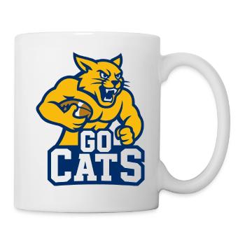 Mascotte de football Wild Cats Design du ventilateur - Mug blanc - blanc - Droite