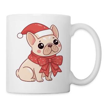 Festive Puppy with Hat and Bow - Mug - white - Right