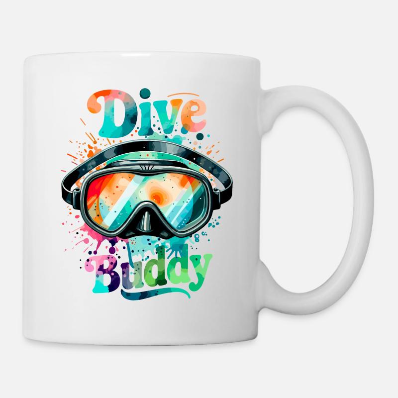 Lunettes de plongée Dive Buddy - Mug blanc - blanc
