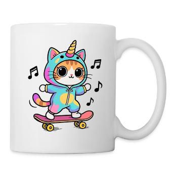 Chat Licorne - Mug blanc - blanc - Droite