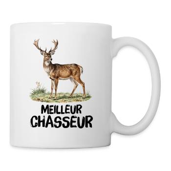 Meilleur chasseur chevreuil aquarelle nature - Mug - white - Right