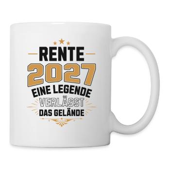 Rente 2027 Rentner Rentnerin Legende Ruhestand - Tasse - Weiß - Rechts