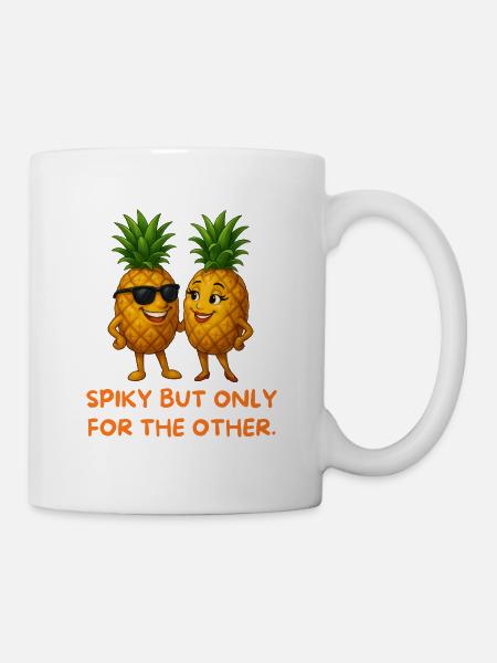 Ananas-Paar Spruch Design - Tasse - Weiß