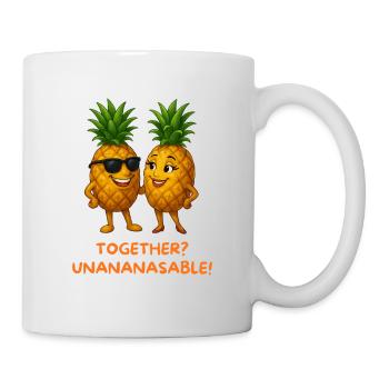 Duo Ananas : Ensemble Unpineapple - Mug blanc - blanc - Droite