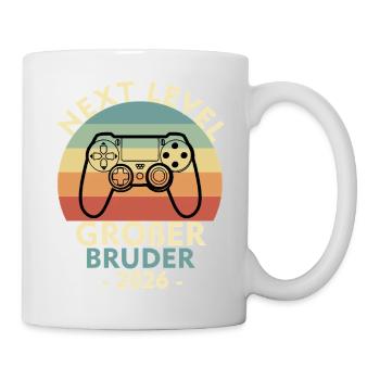Next Level Großer Bruder Loading 2026 Geschwister - Tasse - Weiß - Rechts
