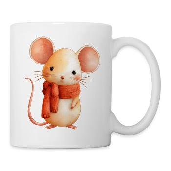 Petite Souris d’Automne, Dessin contes pour Enfant - Mug blanc - blanc - Droite