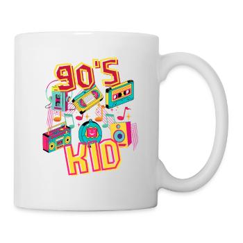 90s Kid – ein Retro-T-Shirt für Fans der 90er. - Tasse - Weiß - Rechts