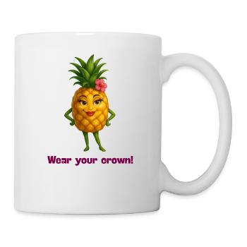 Motif couronne d’ananas - Mug blanc - blanc - Droite