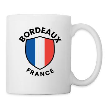 Conception du bouclier du drapeau français - Mug blanc - blanc - Droite