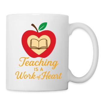 Apple Heart and Book – Teaching - Mug - white - Right