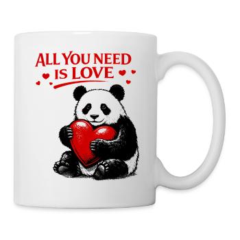 Panda Heart Love Motif - Mug - white - Right