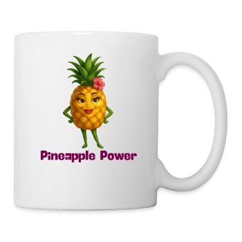 Pineapple Power Cartoon Character - Mug - white - Right