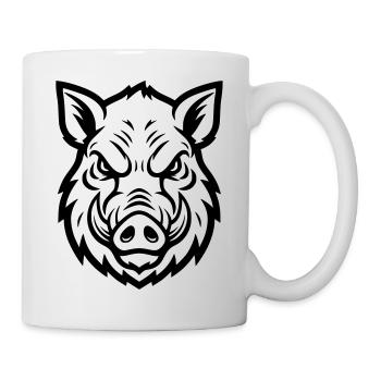 Wild Boar Head Boar Aggressive Vector - Mug - white - Right
