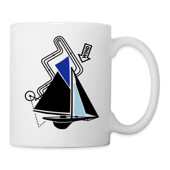 Classic Sailing Yacht Regatta Course Sailboat Yacht - Mug - white - Right