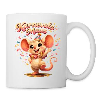 Karnevalsmaus Kostüm – Karneval Outfit Köln - Tasse - Weiß - Rechts