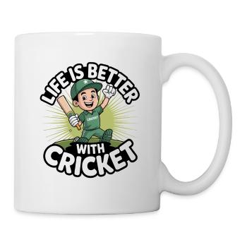 Drôle de cricket : Jeu de cricket vintage - Mug blanc - blanc - Droite