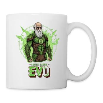 Evo Darwin Grüner Held - Tasse - Weiß - Rechts