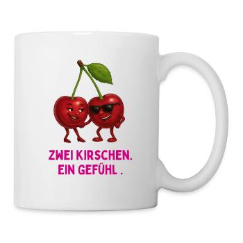 Deux cerises, un sentiment - Mug blanc - blanc - Droite