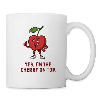 Cherry On Top Cartoon - Mug - white - Right