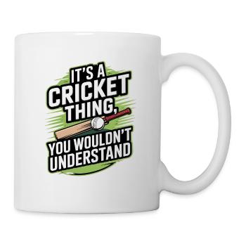 Drôle de cricket : Jeu de cricket vintage - Mug blanc - blanc - Droite
