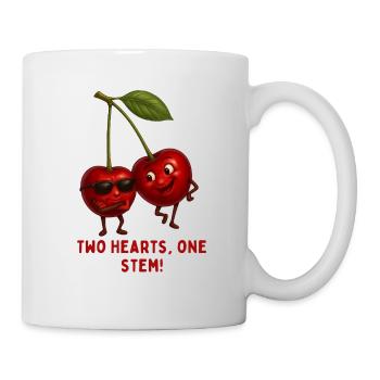 KirschenDuo: Two Hearts, One Stem - Mug - white - Right