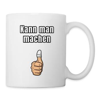 Kann man machen – Ironischer Daumen - Tasse - Weiß - Rechts