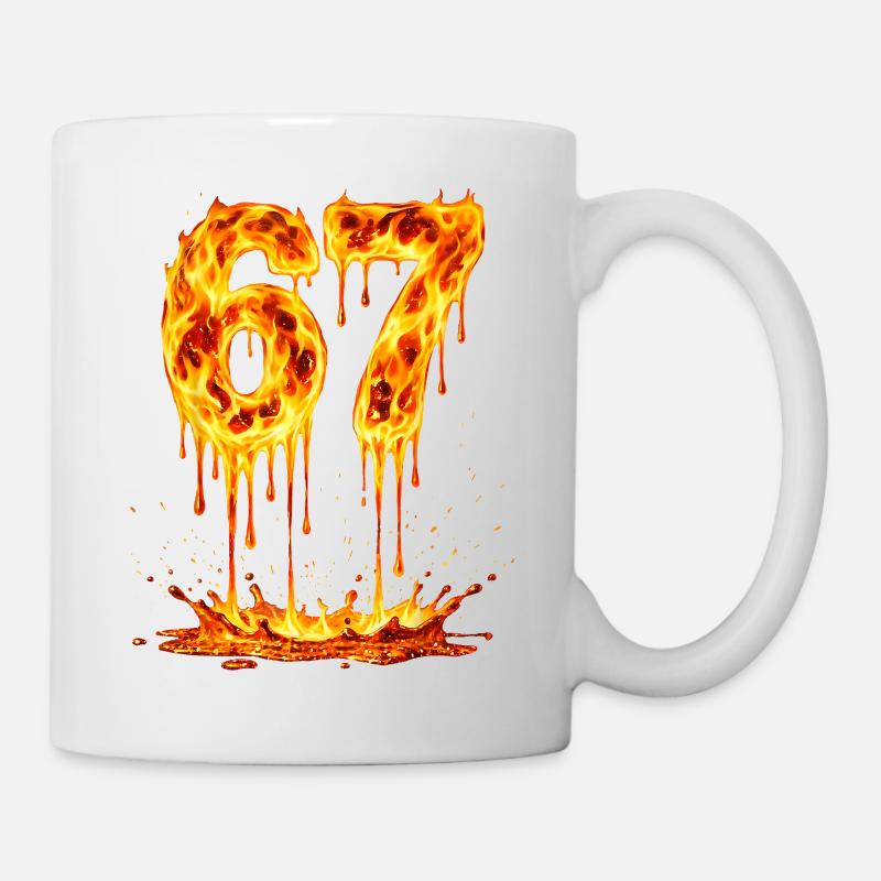 Six Seven Lava - Tasse - Weiß